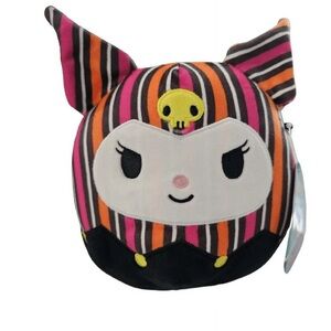 Squishmallows 7.5"" Hello Kitty Halloween Kuromi Skull
